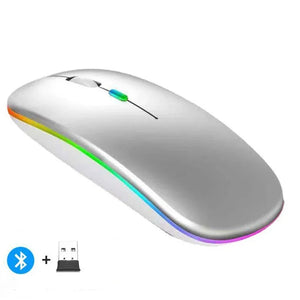 Wireless Mouse RGB Rechargeable Bluetooth Mice Wireless Computer Mause LED Backlit Ergonomic Gaming Mouse for Laptop PC 3600DPI